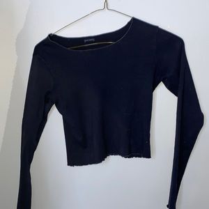 Brandy Melville long sleeve navy top